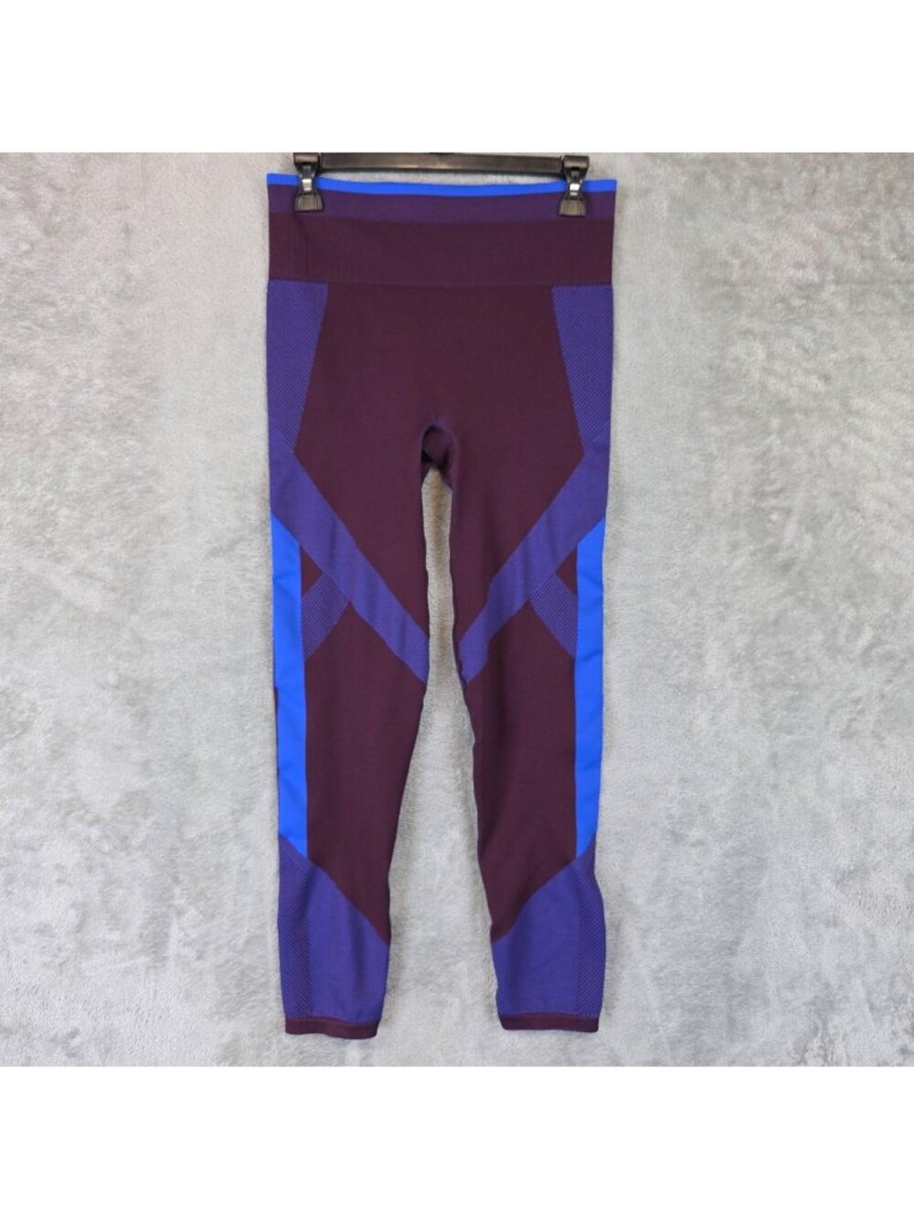 PINK Victoria's Secret Cool & Comfy Leggings Womens M Purple Colorblock Yoga